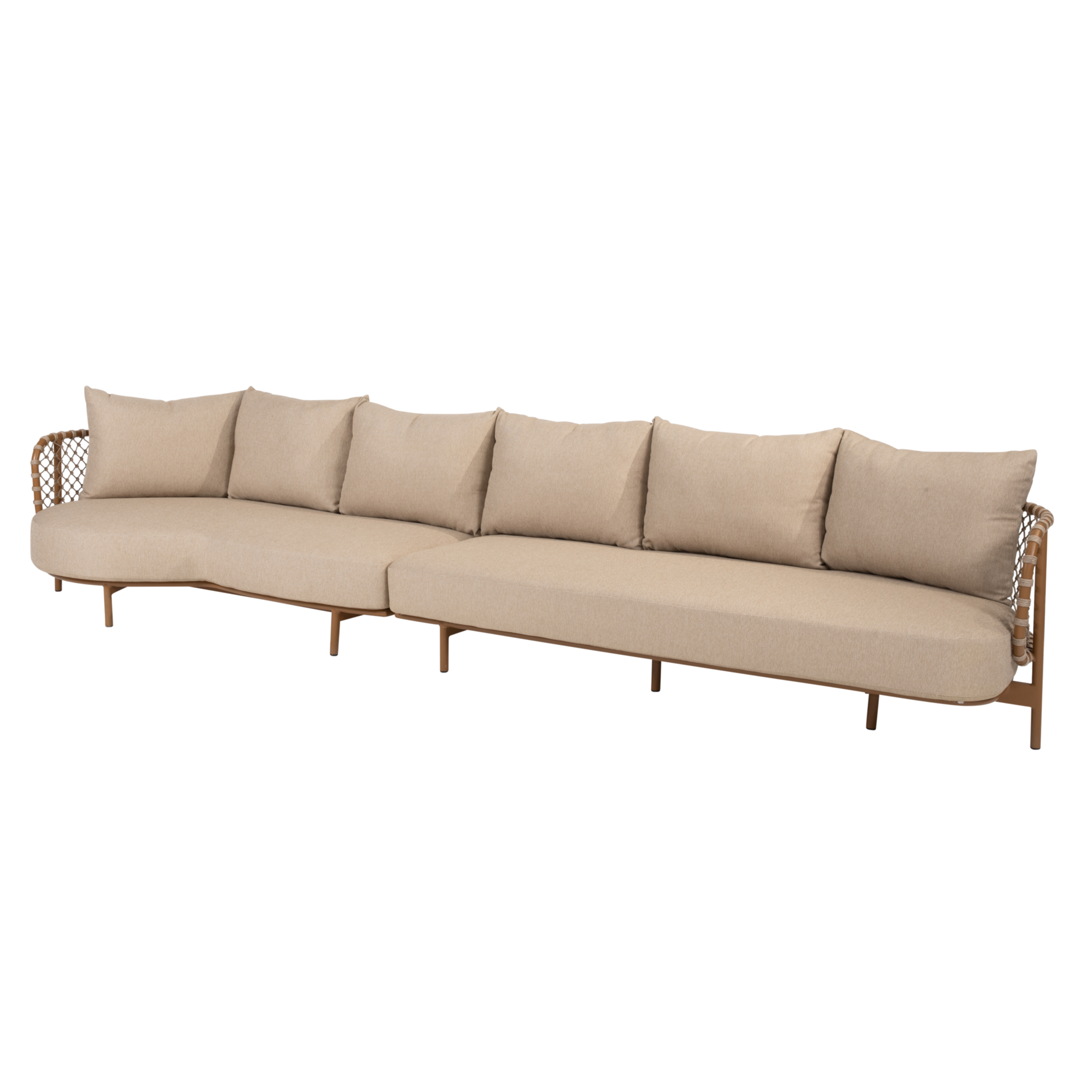 4 Seasons Outdoor Martinique chaise longue loungeset 2 delig amber rope 