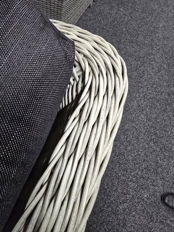 AVH-Collectie Showroommodel Ibiza XL stoel-bank loungeset 6 delig verstelbaar wit grijs AVH-Collectie Showroommodel Ibiza XL stoel-bank loungeset 6 delig verstelbaar wit grijs