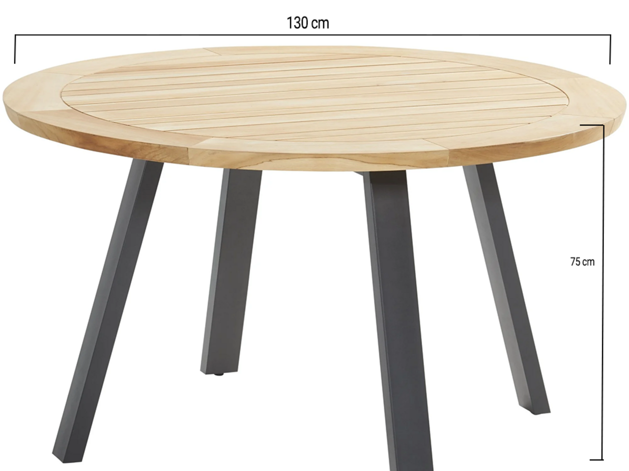 Taste 4SO Ambassador dining tuintafel 130øxH75 cm teak Taste 4SO Taste 4SO Ambassador dining tuintafel 130øxH75 cm teak Taste 4SO