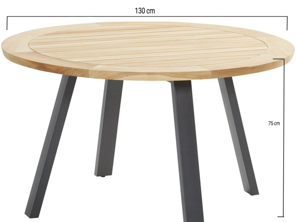 Taste 4SO Ambassador dining tuintafel 130øxH75 cm teak Taste 4SO Taste 4SO Ambassador dining tuintafel 130øxH75 cm teak Taste 4SO