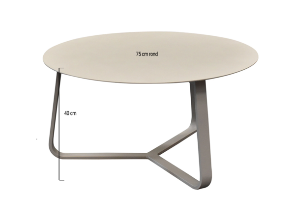 AVH-Collectie Pula lounge tuintafel 75xH40 cm rond natural sand AVH-Collectie Pula lounge tuintafel 75xH40 cm rond natural sand