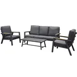 AVH-Collectie Showroommodel Rochelle stoel bank loungeset 4 delig aluminium antraciet AVH-Collectie Showroommodel Rochelle stoel bank loungeset 4 delig aluminium antraciet