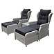 AVH-Collectie Showroommodel Toscane XL lounge balkonset verstelbaar 5-delig wit grijs AVH-Collectie Showroommodel Toscane XL lounge balkonset verstelbaar 5-delig wit grijs