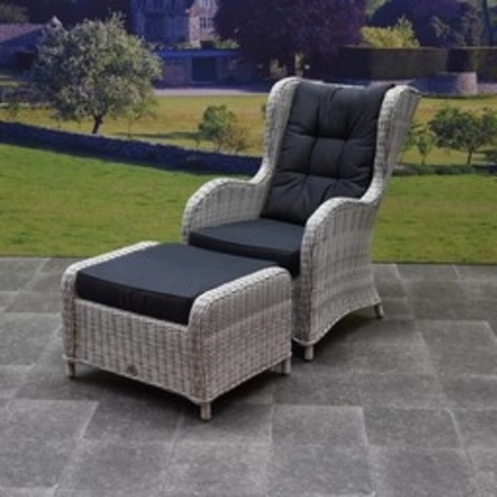 AVH-Collectie Showroommodel Arezza lounge balkonset 3-delig wit-grijs AVH-Collectie Showroommodel Arezza lounge balkonset 3-delig wit-grijs