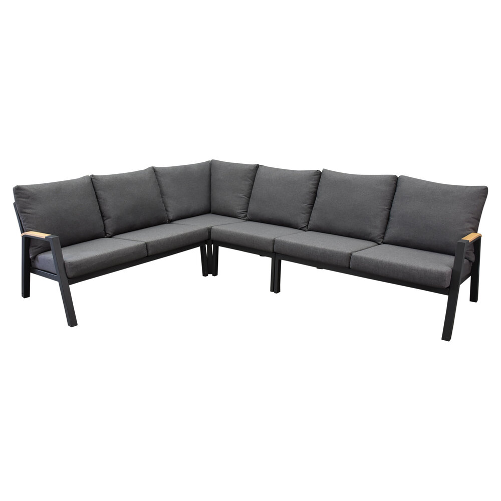 AVH-Collectie Showroommodel Montenegro hoek loungeset 4 delig antraciet aluminium