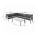 AVH-Collectie Fabri hoek loungeset 5 delig aluminium wit AVH-Collectie Fabri hoek loungeset 5 delig aluminium wit