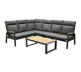 AVH-Collectie Showroommodel Kota hoek loungeset 5 delig aluminium antraciet