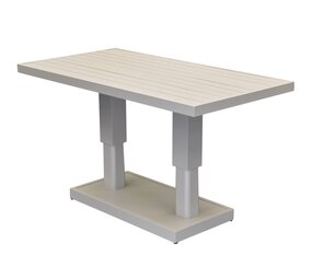 AVH-Collectie Showroommodel Saigon dining tuintafel aluminium latte in hoogte verstelbaar 136x72xH51/78 cm