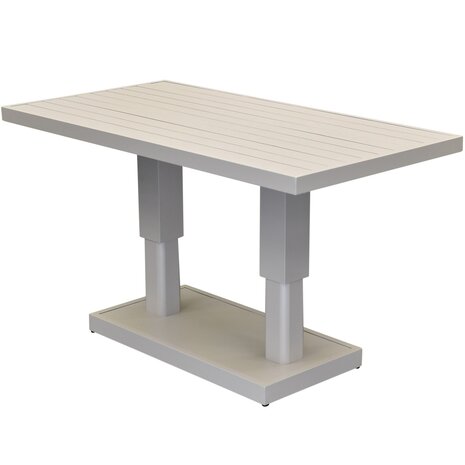 AVH-Collectie Showroommodel Saigon dining tuintafel aluminium latte in hoogte verstelbaar 136x72xH51/78 cm AVH-Collectie Showroommodel Saigon dining tuintafel aluminium latte in hoogte verstelbaar 136x72xH51/78 cm