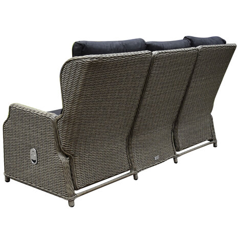 AVH-Collectie Showroommodel Ibiza XL stoel-bank loungeset 6-delig verstelbaar grijs AVH-Collectie Showroommodel Ibiza XL stoel-bank loungeset 6-delig verstelbaar grijs