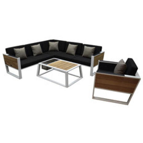 Higold Showroommodel Higold York hoek loungeset 5 delig wit aluminium