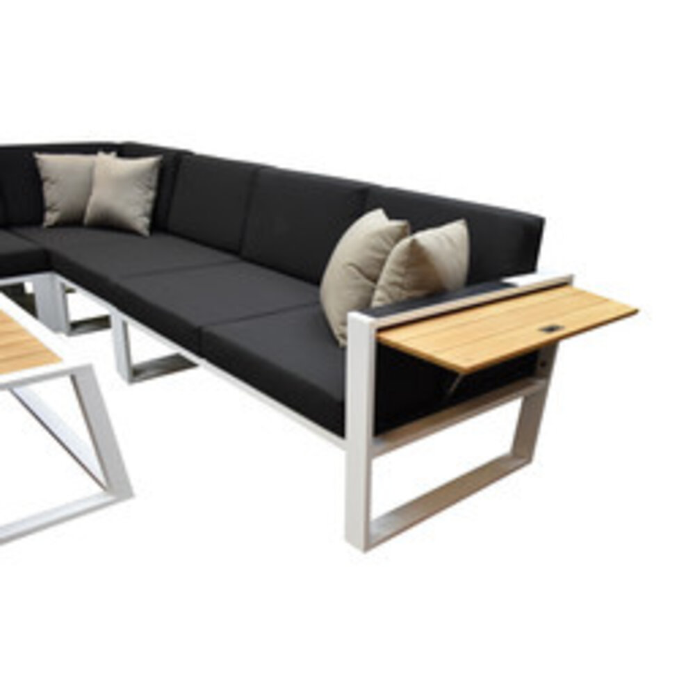 Higold Showroommodel Higold York hoek loungeset 5 delig wit aluminium
