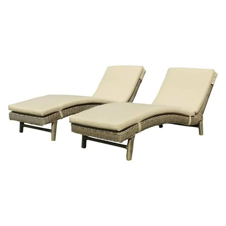 AVH-Collectie Showroommodel Santika ligbed bruin/zand ( 2 stuks) AVH-Collectie Showroommodel Santika ligbed bruin/zand ( 2 stuks)