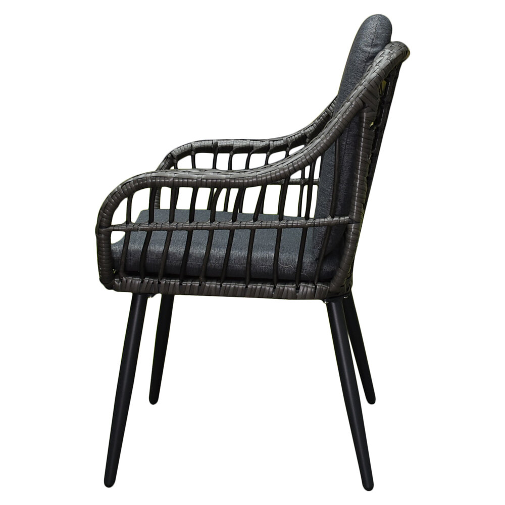 AVH-Collectie Showroommodel Ohio dining tuinstoel antraciet ( set van 4 stuks)