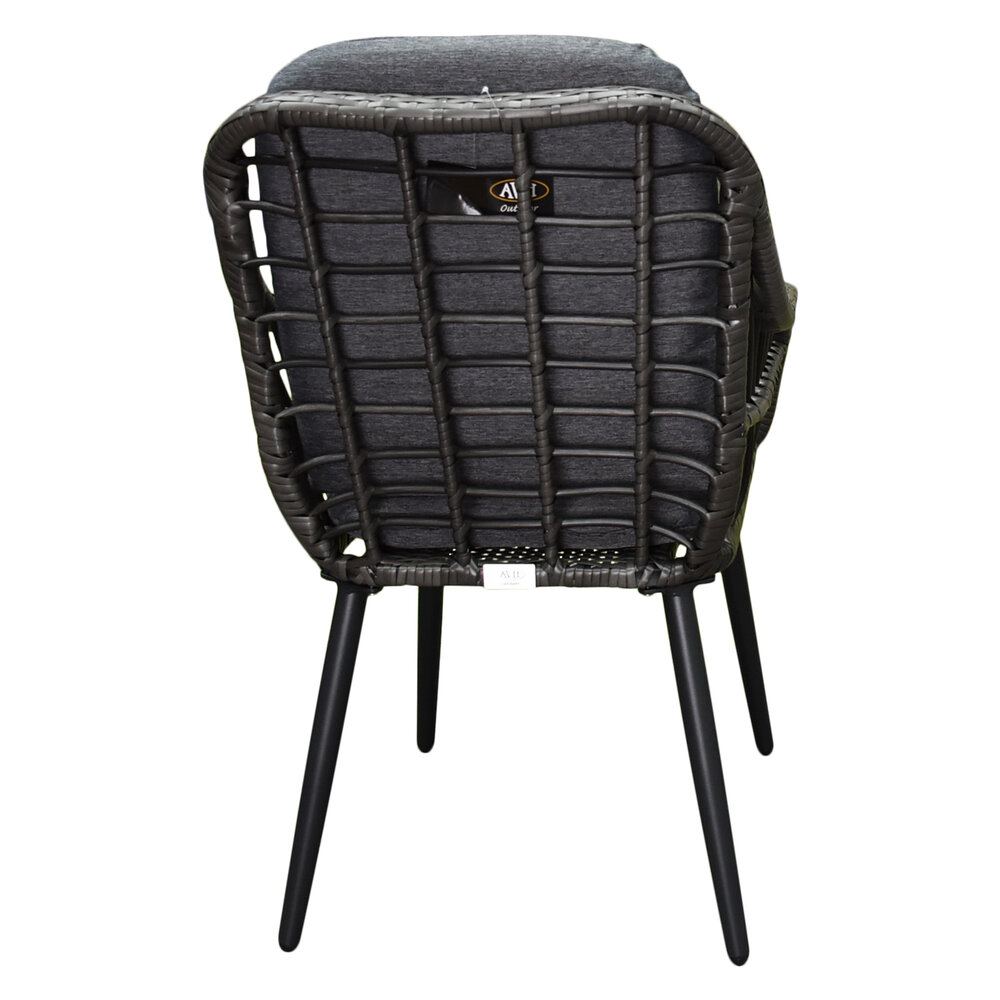 AVH-Collectie Showroommodel Ohio dining tuinstoel antraciet ( set van 4 stuks)