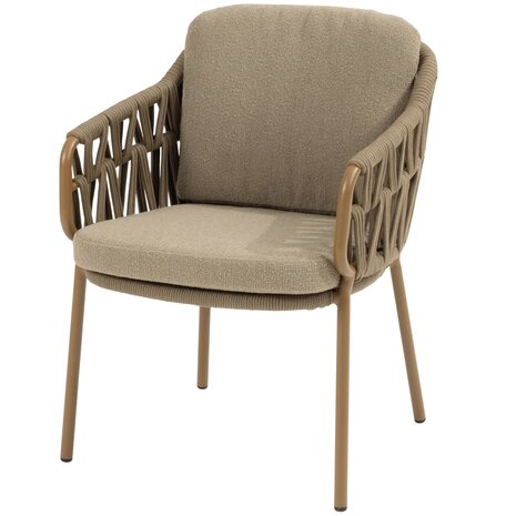 4 Seasons Outdoor Estate Biarritz dining tuinset 240x105xH75 cm mango 7 delig keramiek amber 4 Seasons Outdoor