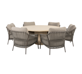 4 Seasons Outdoor Hampton Capalbio low dining tuinset 160xH69 cm rond 7 delig mortex terre 4 Seasons Outdoor 4 Seasons Outdoor Hampton Capalbio low dining tuinset 160xH69 cm rond 7 delig mortex terre 4 Seasons Outdoor