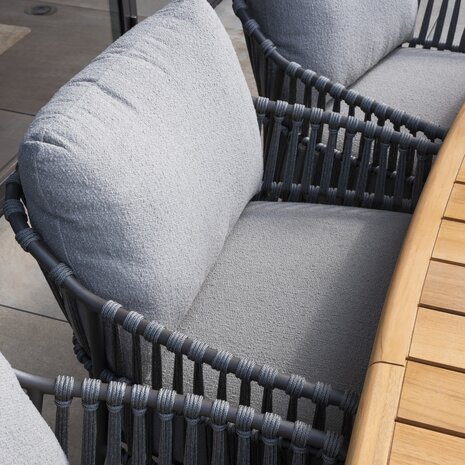 4 Seasons Outdoor Sarah Capalbio low dining tuinset 130xH69 cm rond 5 delig terre 4 Seasons Outdoor