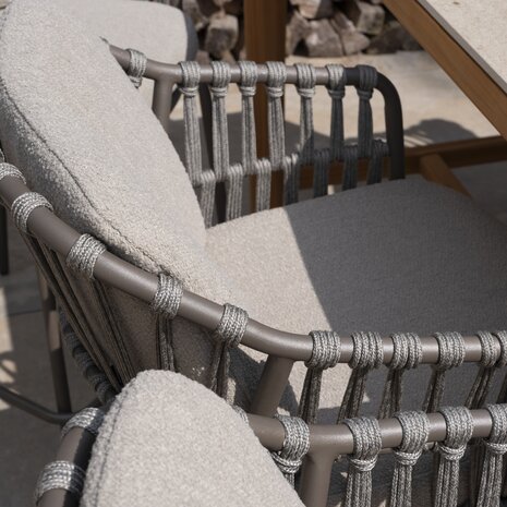 4 Seasons Outdoor Manolo Capalbio high dining tuinset 180x90xH90 cm 5 delig keramiek terre 4 Seasons Outdoor