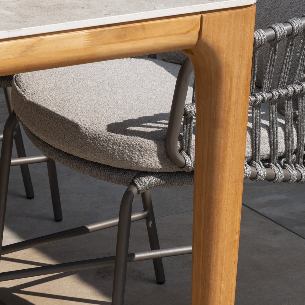 4 Seasons Outdoor Manolo Capalbio high dining tuinset 180x90xH90 cm 5 delig keramiek terre 4 Seasons Outdoor