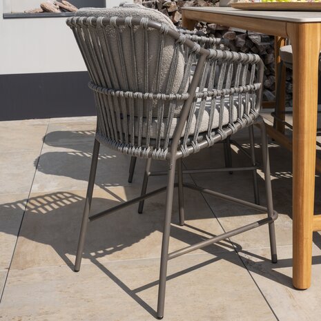 4 Seasons Outdoor Manolo Capalbio high dining tuinset 180x90xH90 cm 5 delig keramiek terre 4 Seasons Outdoor