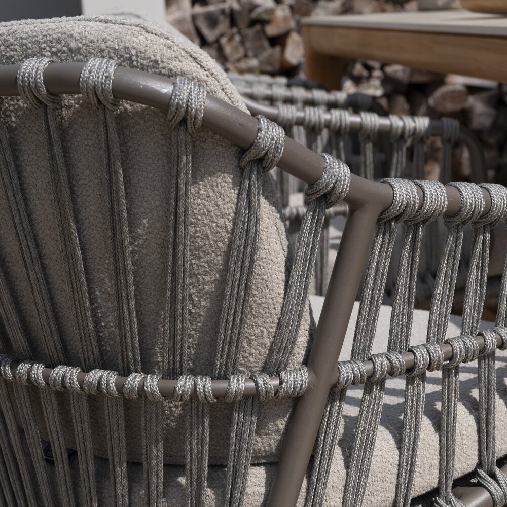 4 Seasons Outdoor Manolo Capalbio high dining tuinset 180x90xH90 cm 5 delig keramiek terre 4 Seasons Outdoor