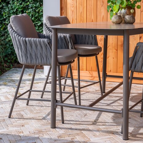 4 Seasons Outdoor Manolo Capalbio high dining tuinset 180x90xH90 cm 5 delig keramiek terre 4 Seasons Outdoor