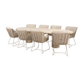 4 Seasons Outdoor Hampton Fabrice dining tuinset 300x110xH75 cm 9 delig mortex latte 4 Seasons Outdoor 4 Seasons Outdoor Hampton Fabrice dining tuinset 300x110xH75 cm 9 delig mortex latte 4 Seasons Outdoor