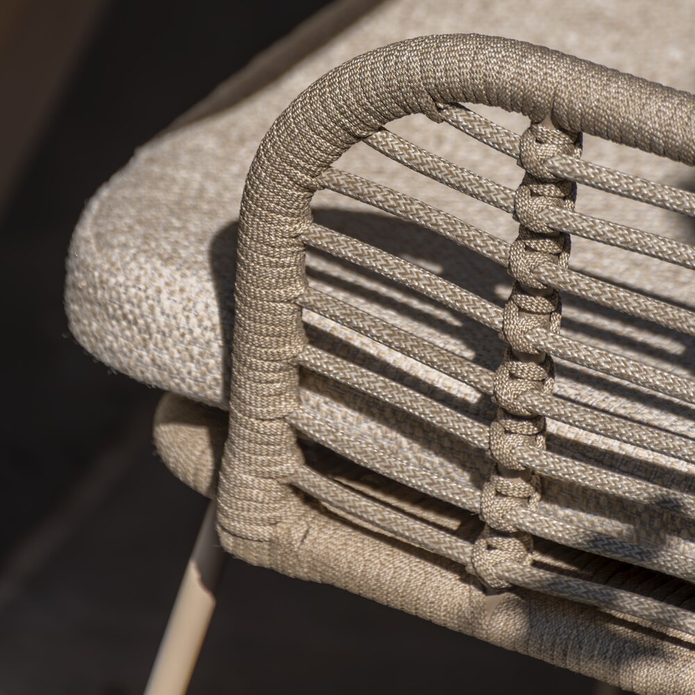 4 Seasons Outdoor Prado Fabrice dining tuinset 160xH75 cm rond keramiek latte 4 Seasons Outdoor