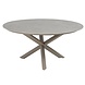 4 Seasons Outdoor Prado Fabrice dining tuinset 160xH75 cm rond keramiek latte 4 Seasons Outdoor