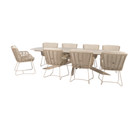 4 Seasons Outdoor Prado Fabrice dining tuinset 300x110xH75 cm 9 delig keramiek latte 4 Seasons Outdoor 4 Seasons Outdoor Prado Fabrice dining tuinset 300x110xH75 cm 9 delig keramiek latte 4 Seasons Outdoor