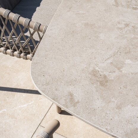 4 Seasons Outdoor Prado Fabrice dining tuinset 300x110xH75 cm 9 delig keramiek latte 4 Seasons Outdoor