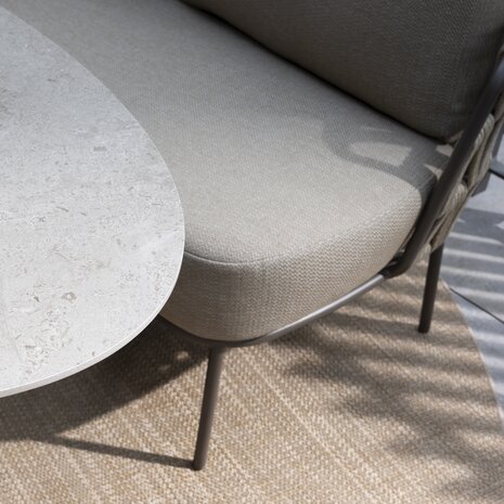 4 Seasons Outdoor Salute Mallorca low dining tuinset 220x105xH69 cm 3 delig keramiek terre 4 Seasons Outdoor