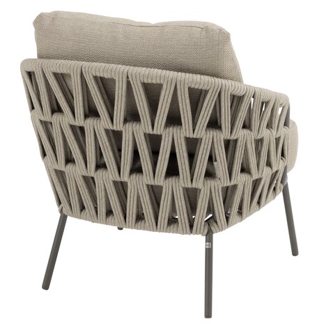 4 Seasons Outdoor Sarah Mallorca low dining tuinset 130xH69 cm rond 5 delig keramiek terre 4 Seasons Outdoor