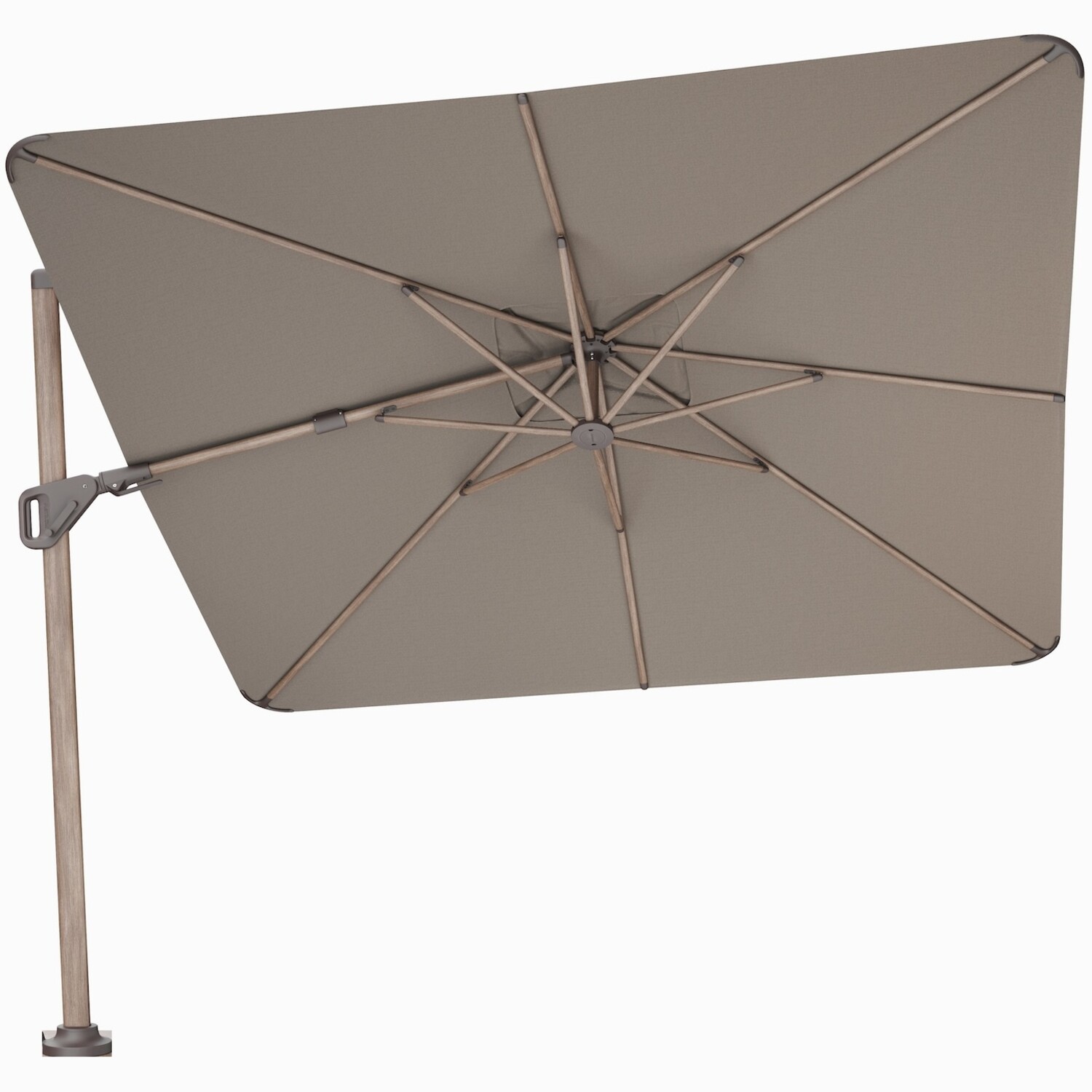 Nexus T2 premium zweefparasol 300x300 cm mocha mast havana - AVH