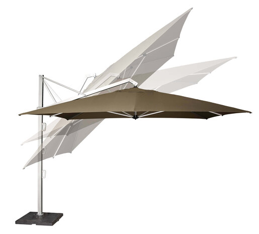 Platinum Icon premium zweefparasol 400x300 cm faded black