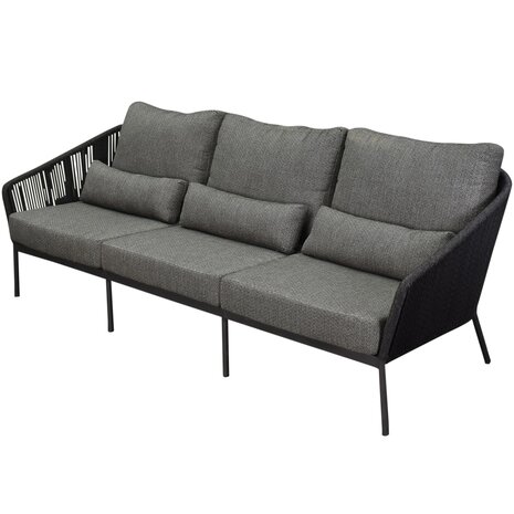 AVH-Collectie Showroommodel Costa stoel bank loungeset 4 delig rope antraciet