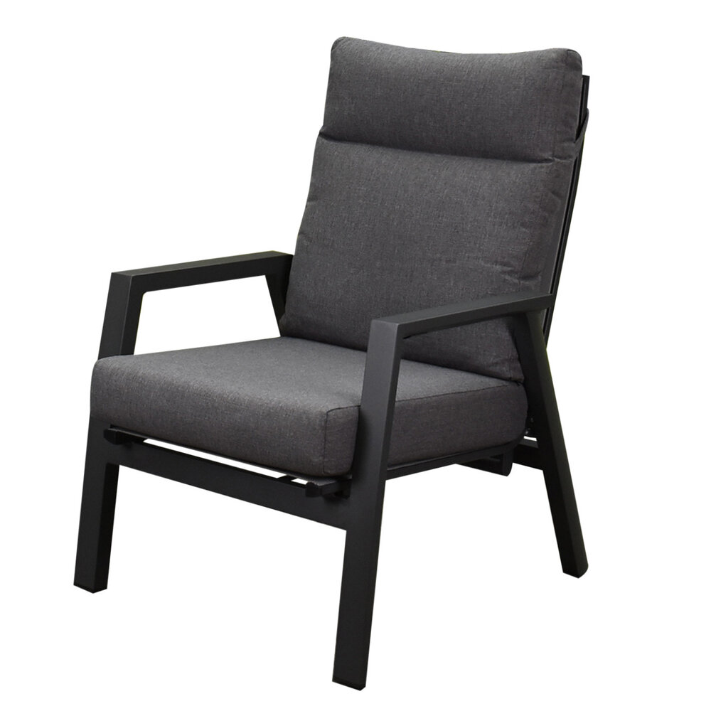 AVH-Collectie Showroommodel Vegas lounge balkonset 2 delig verstelbaar antraciet