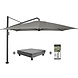 Platinum Icon premium zweefparasol 350x350 cm manhattan met 150 KG voet en hoes