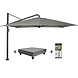 Platinum Icon premium zweefparasol 400x300 cm manhattan met 150 KG voet en hoes