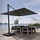 Platinum Beaufort premium zweefparasol 320x320 cm Faded Black met parasolvoet 120kg en hoes