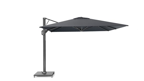 Platinum Beaufort premium zweefparasol 320x320 cm Faded Black met parasolvoet 120kg en hoes