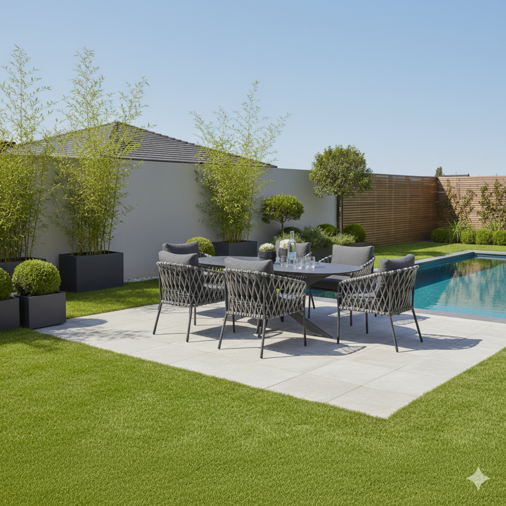 AVH-Collectie Amalfi low dining tuinstoel antraciet zand rope AVH-Collectie Amalfi low dining tuinstoel antraciet zand rope