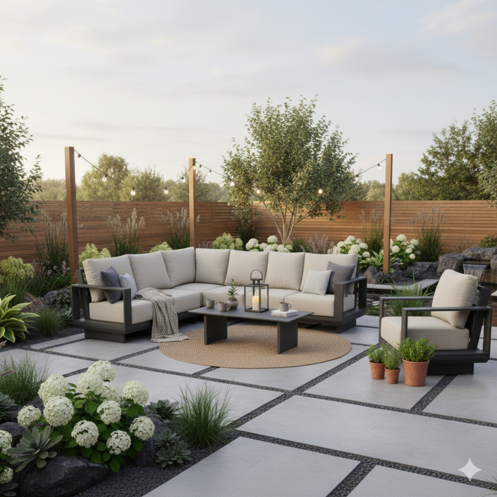 AVH-Collectie Avellino hoek loungeset 6 delig antraciet aluminium soft grey AVH-Collectie Avellino hoek loungeset 6 delig antraciet aluminium soft grey