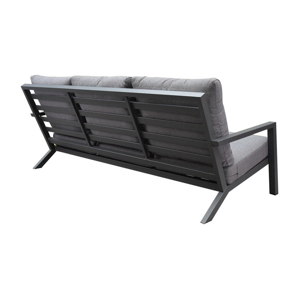 AVH-Collectie Showroommodel Malaga stoel-bank loungeset 4-delig antraciet aluminium AVH-Collectie Showroommodel Malaga stoel-bank loungeset 4-delig antraciet aluminium