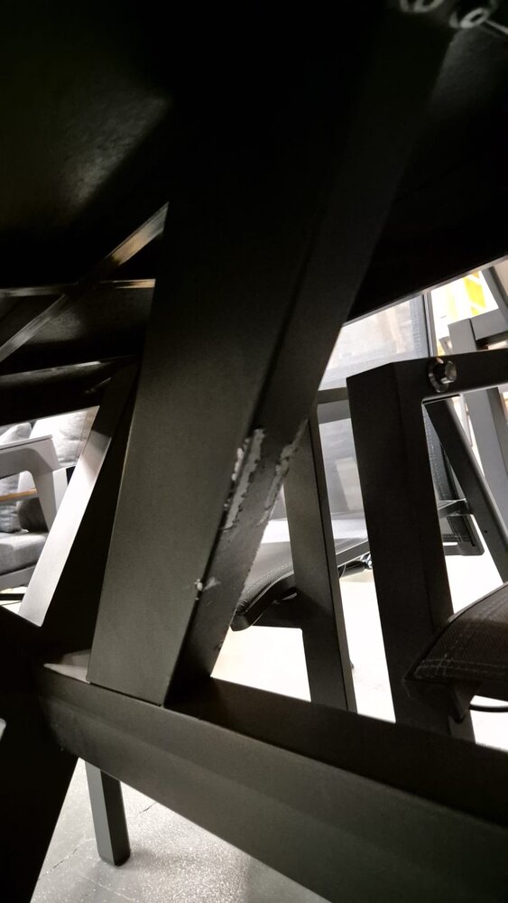 AVH-Collectie Showroommodel Glasgow betonlook dining tuintafel 200x100xH76 cm zwart onderstel AVH-Collectie Showroommodel Glasgow betonlook dining tuintafel 200x100xH76 cm zwart onderstel