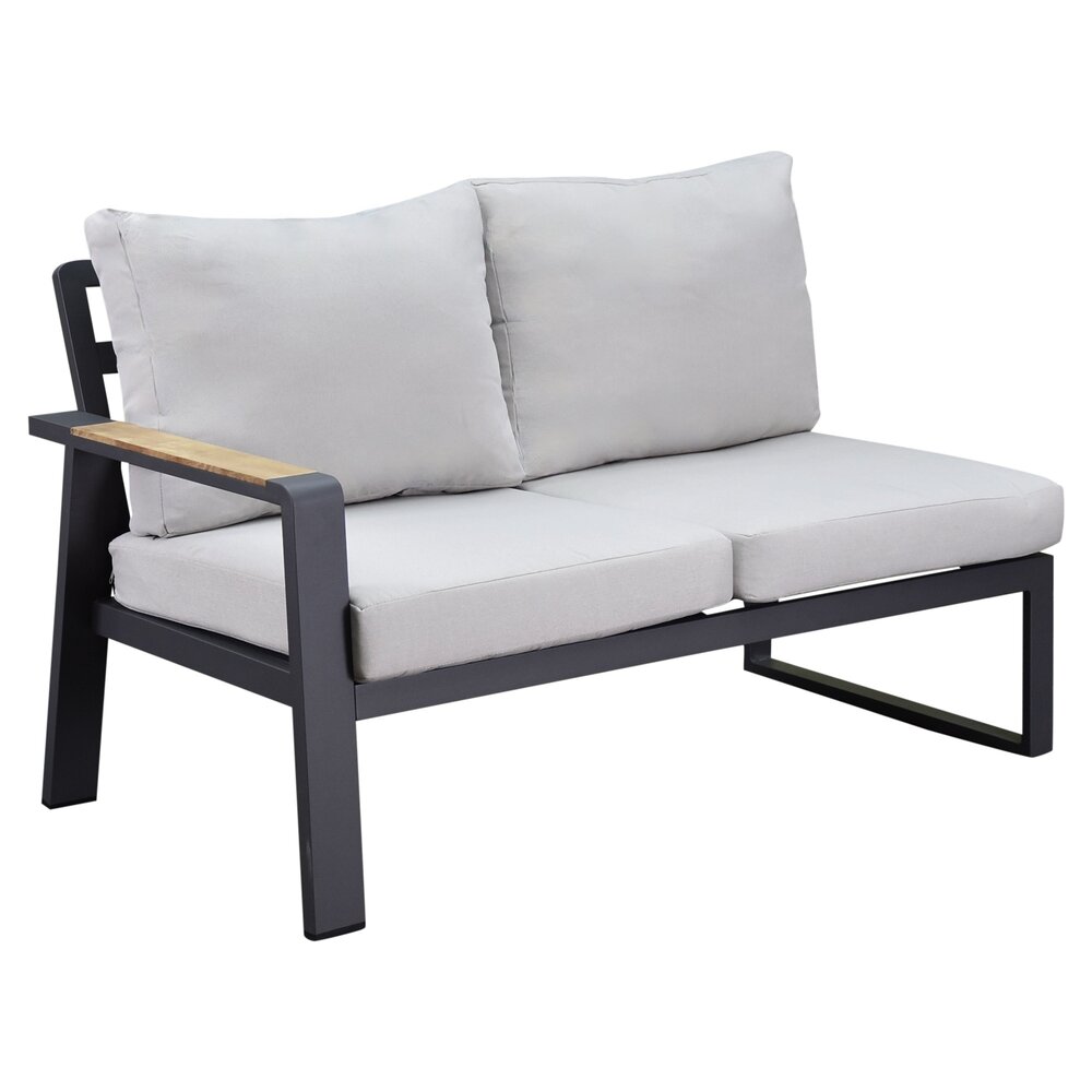 AVH-Collectie Showroommodel Lola hoek loungeset 6-delig aluminium antraciet