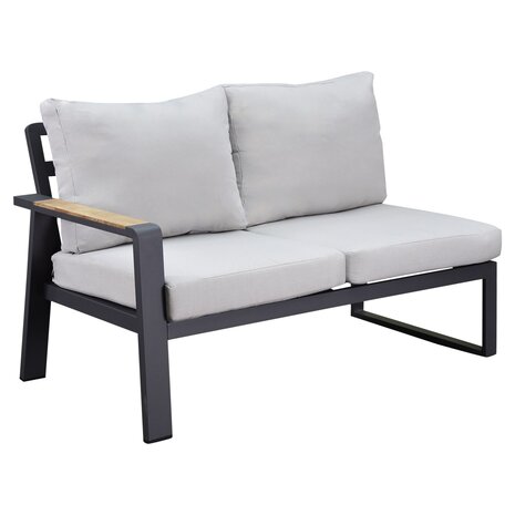 AVH-Collectie Showroommodel Lola hoek loungeset 6-delig aluminium antraciet