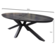 AVH-Collectie Talitha dining tuintafel 220x114xH75 cm ovaal antraciet sintered stone blad AVH-Collectie Talitha dining tuintafel 220x114xH75 cm ovaal antraciet sintered stone blad