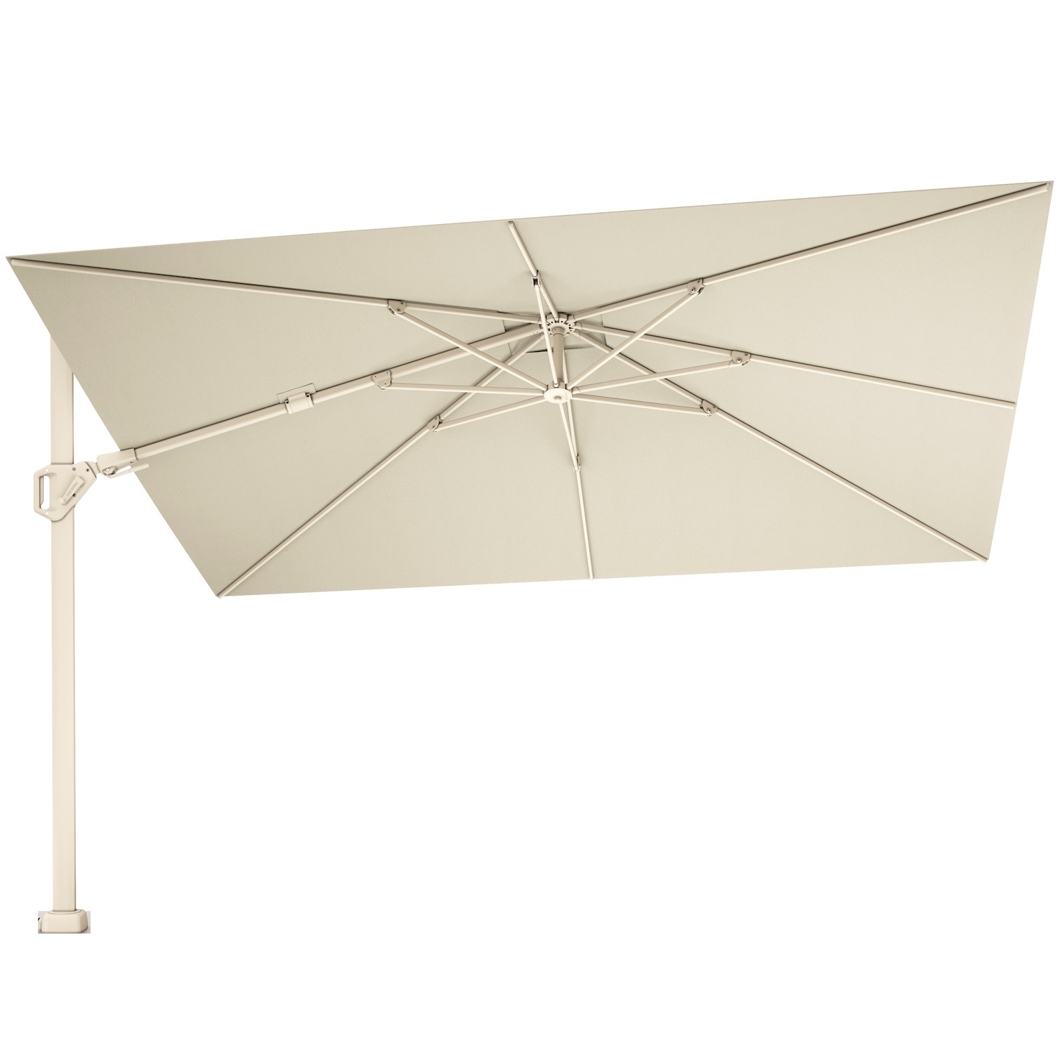 Platinum Challenger T2 premium zweefparasol 260x350 cm sandstone champagne